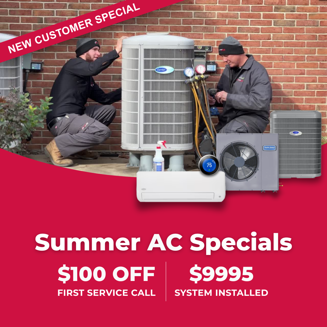 Save $100 on your first HVAC service call, or get a new HVAC system for $9995, installed.