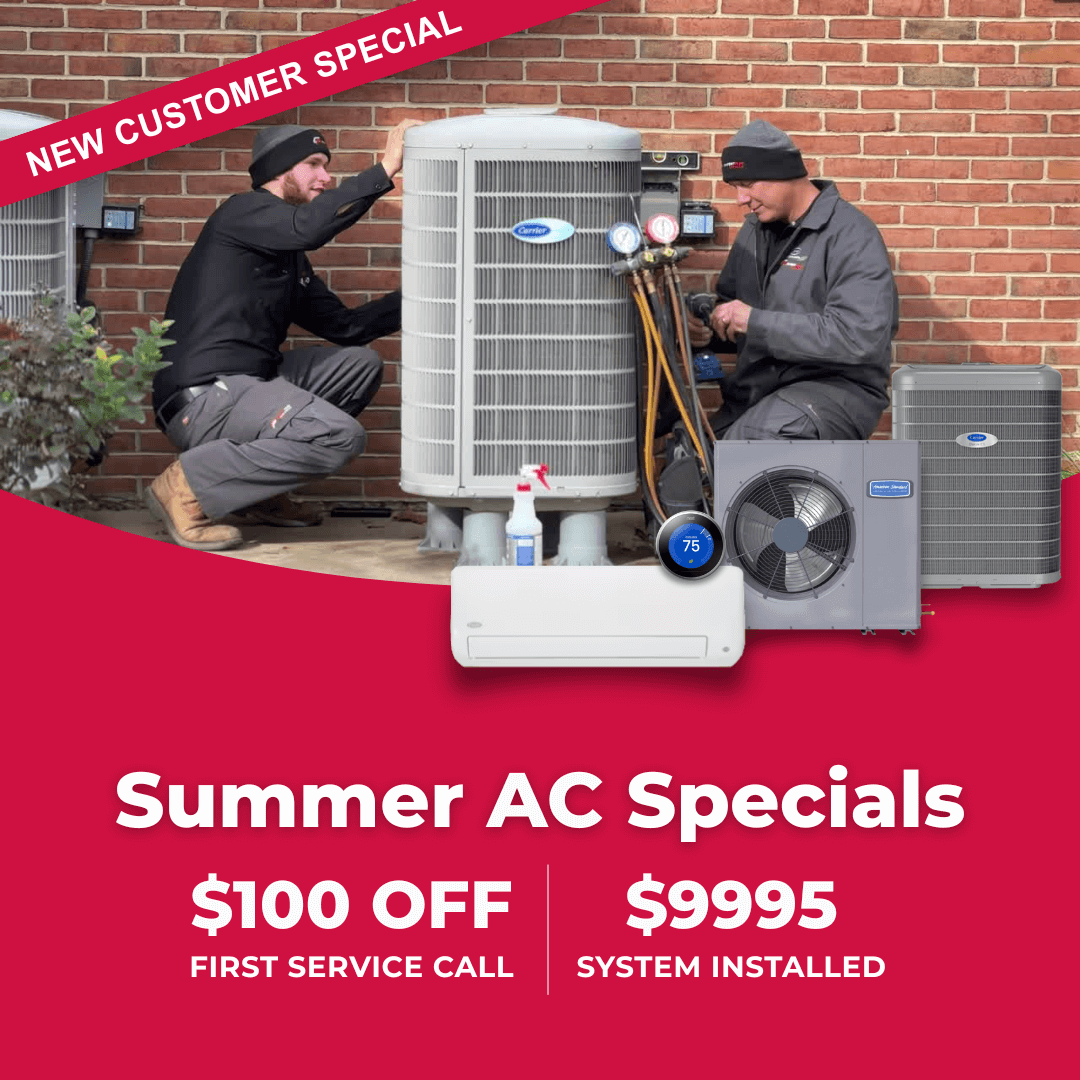Save $100 on your first HVAC service call, or get a new HVAC system for $9995, installed.